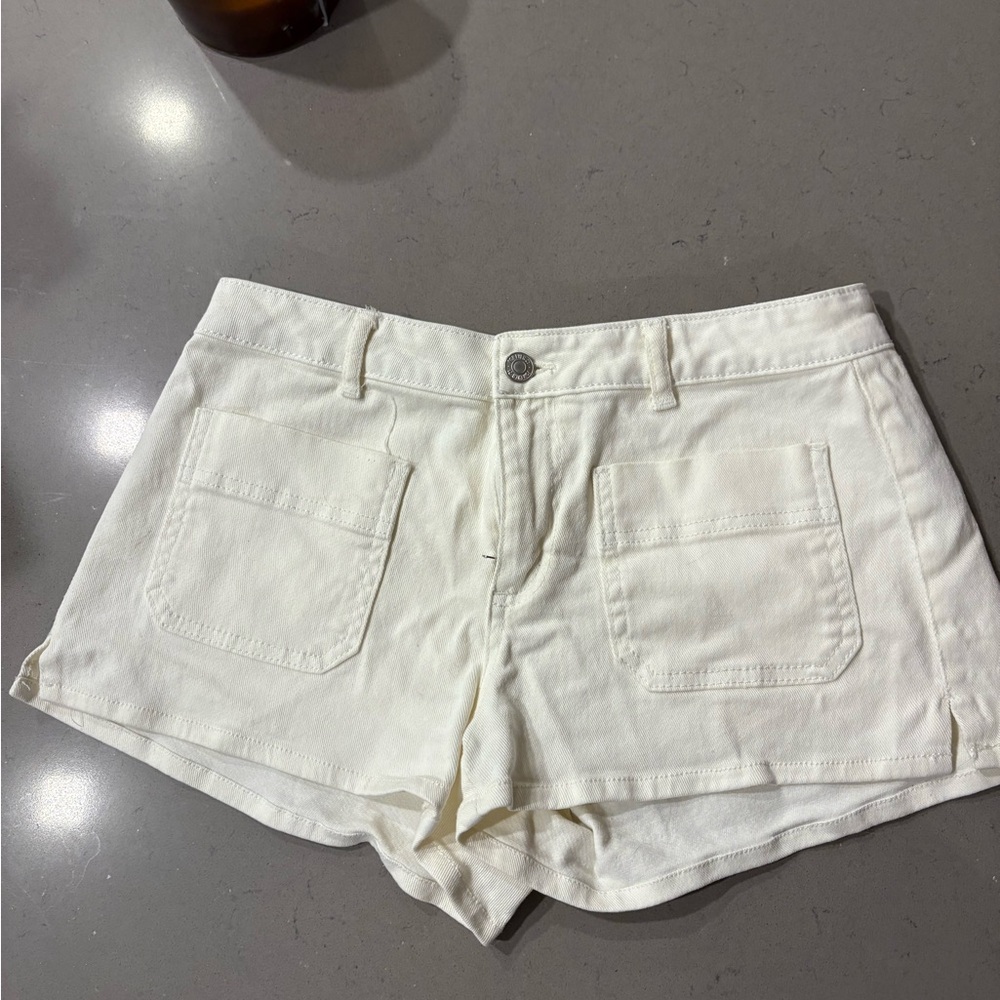 Forever 21 Cream Jean Shorts
